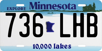 MN license plate 736LHB