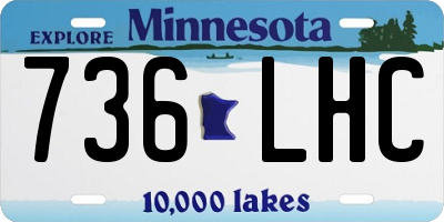 MN license plate 736LHC