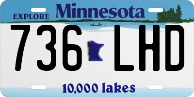 MN license plate 736LHD