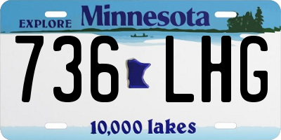 MN license plate 736LHG