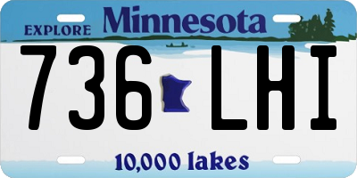 MN license plate 736LHI