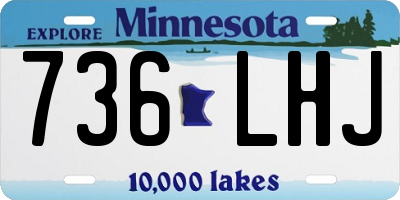 MN license plate 736LHJ