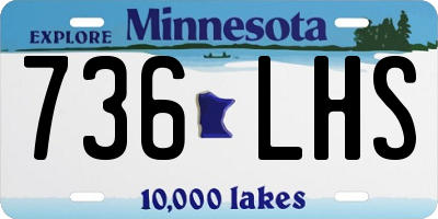 MN license plate 736LHS