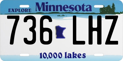 MN license plate 736LHZ