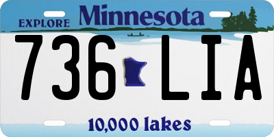 MN license plate 736LIA