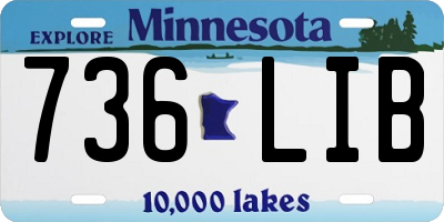 MN license plate 736LIB