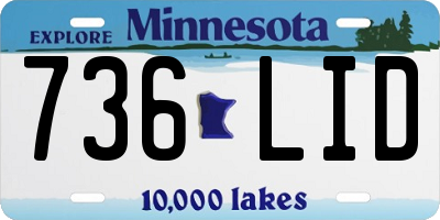 MN license plate 736LID
