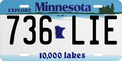 MN license plate 736LIE