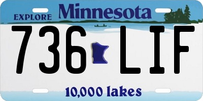 MN license plate 736LIF