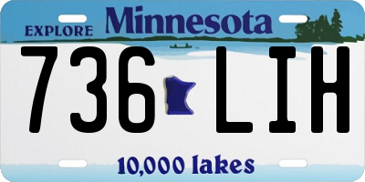 MN license plate 736LIH