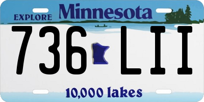 MN license plate 736LII