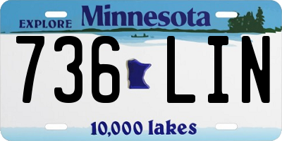 MN license plate 736LIN