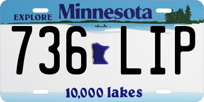 MN license plate 736LIP