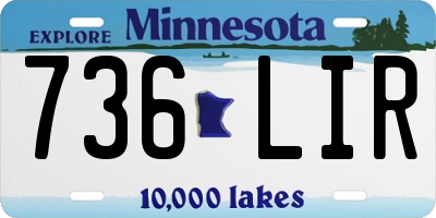 MN license plate 736LIR
