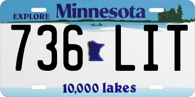 MN license plate 736LIT