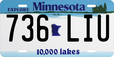 MN license plate 736LIU