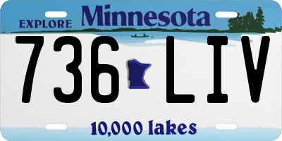 MN license plate 736LIV