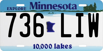 MN license plate 736LIW
