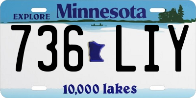 MN license plate 736LIY