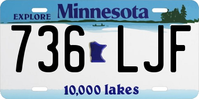 MN license plate 736LJF