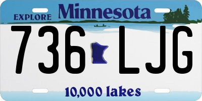 MN license plate 736LJG