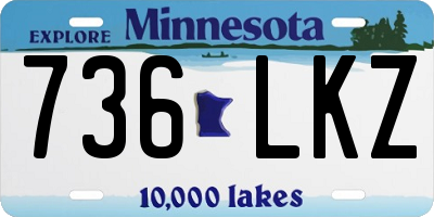 MN license plate 736LKZ