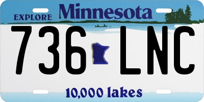 MN license plate 736LNC