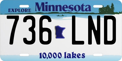 MN license plate 736LND