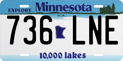 MN license plate 736LNE