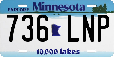 MN license plate 736LNP