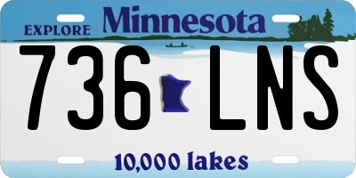 MN license plate 736LNS