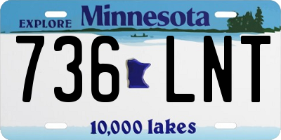 MN license plate 736LNT