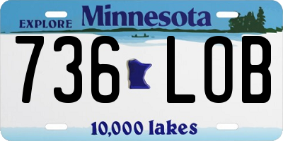 MN license plate 736LOB