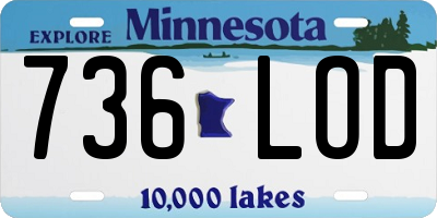 MN license plate 736LOD