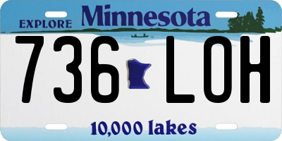MN license plate 736LOH