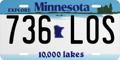 MN license plate 736LOS
