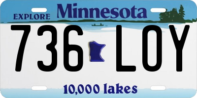 MN license plate 736LOY