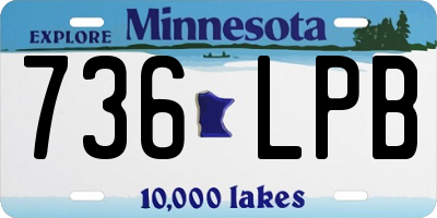 MN license plate 736LPB
