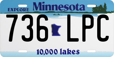 MN license plate 736LPC