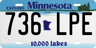 MN license plate 736LPE