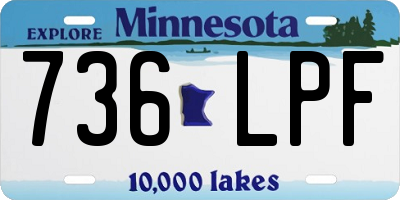 MN license plate 736LPF