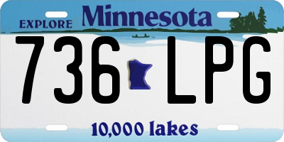MN license plate 736LPG