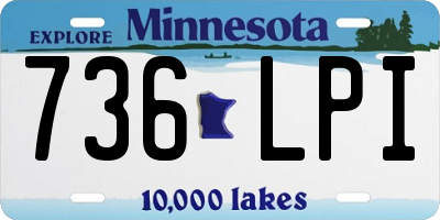 MN license plate 736LPI