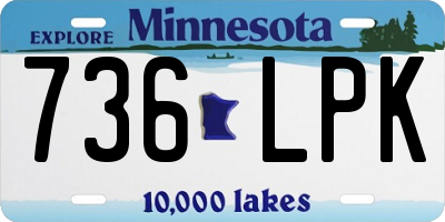 MN license plate 736LPK