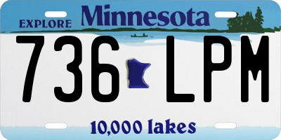 MN license plate 736LPM