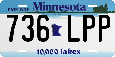 MN license plate 736LPP