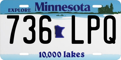 MN license plate 736LPQ