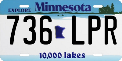MN license plate 736LPR