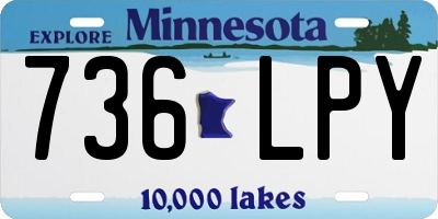 MN license plate 736LPY