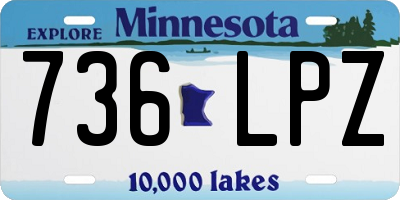 MN license plate 736LPZ